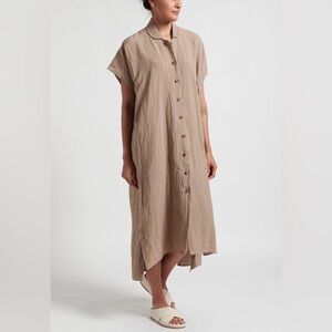 Lauren Manoogian New Dormer Shirtdress in Taupe 2
